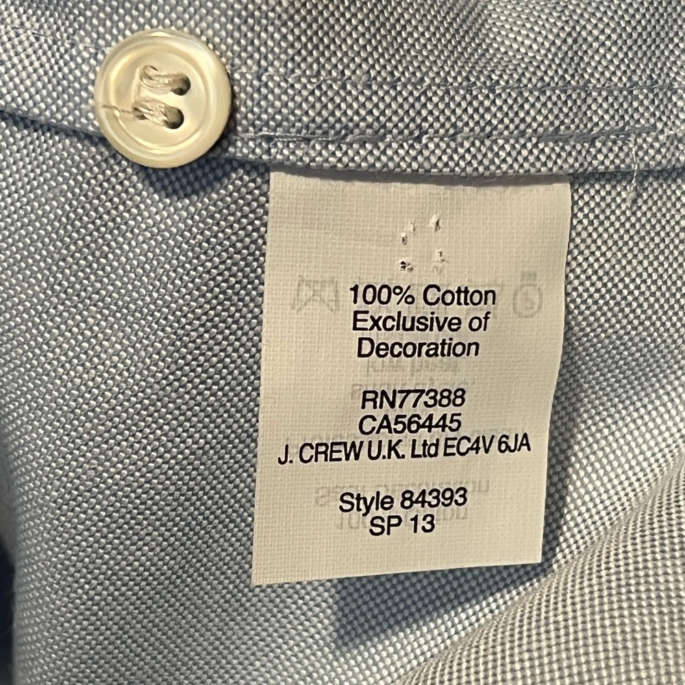 J. Crew Collection Beaded Oxford Short Sleeve Button Up Shirt - Picture 11 of 11